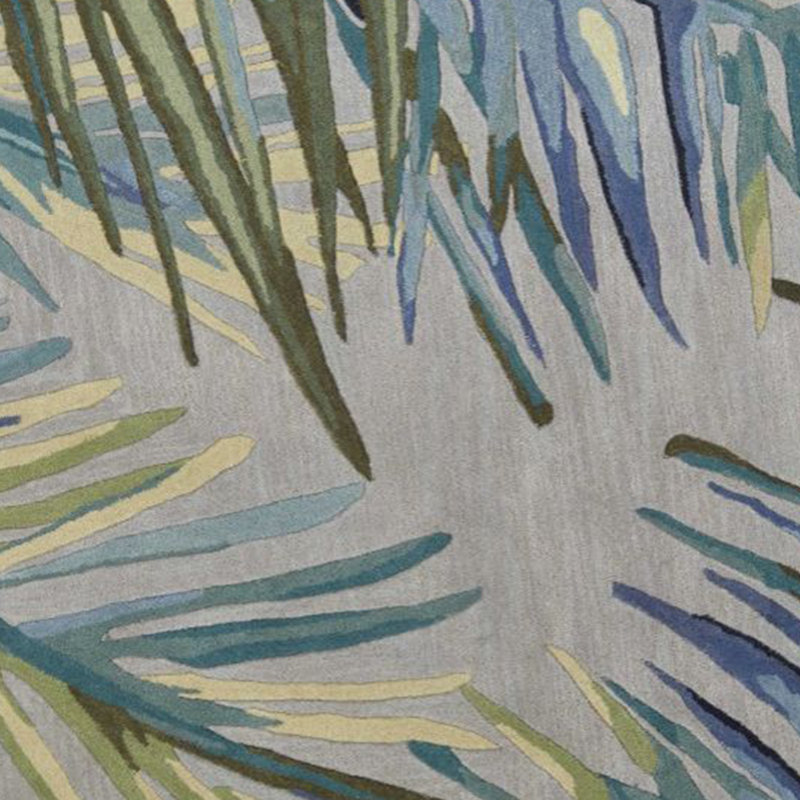 Tapis gris touffeté à la main 6 po