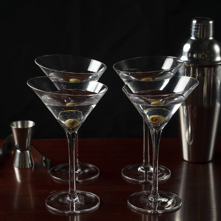 Godinger Cocktail Shaker and Cocktail Glasses Bar Set, Martini Shaker and 2 Martini Glasses Set - Dublin Collection