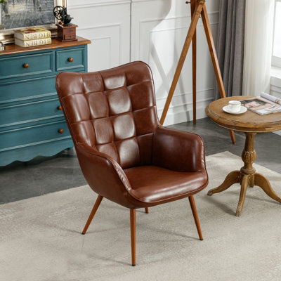 Faux Leather Armchair