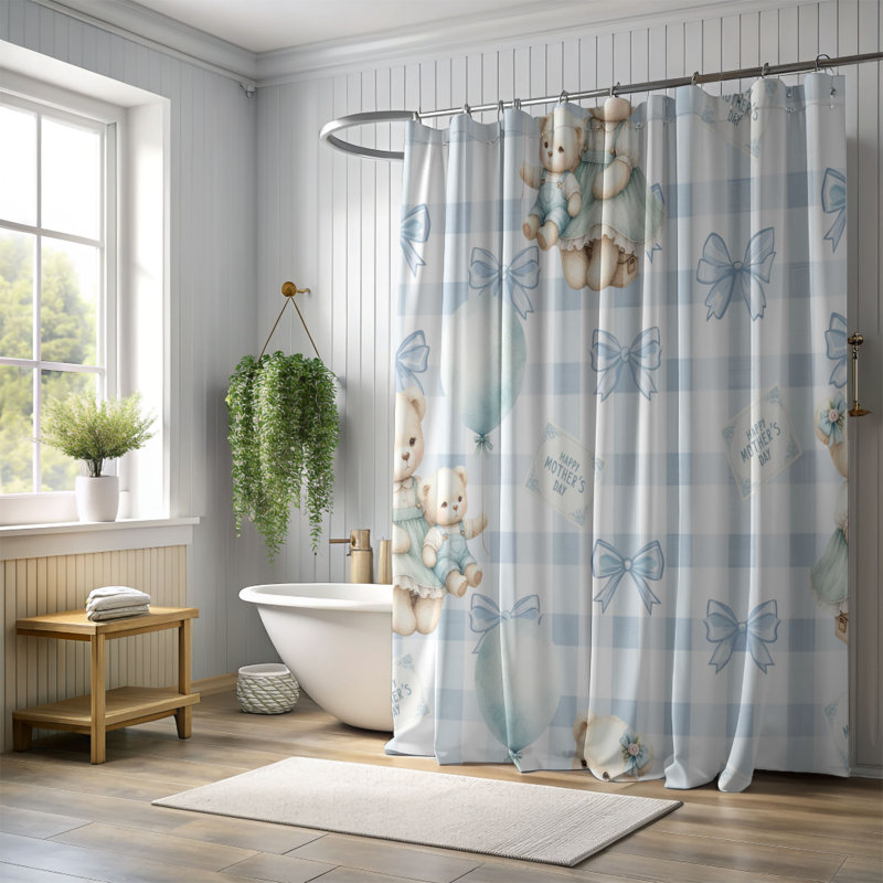 Maternal Bear - Rideau de douche Premium 8, H 74 po x l 71 po