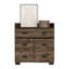 Commode Alyn, quatre pieds, quatre tiroirs, un double tiroir, plateau supérieur