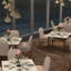 Fung Marble Top Metal Base Dining Table-2012168399