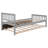 Grey Twin Platform Bed With Trundle Solid Pine Space Saver-647821998
