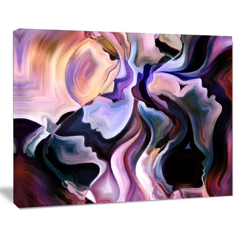Voyages to Inner Self Abstract Canvas Art in Multicolor