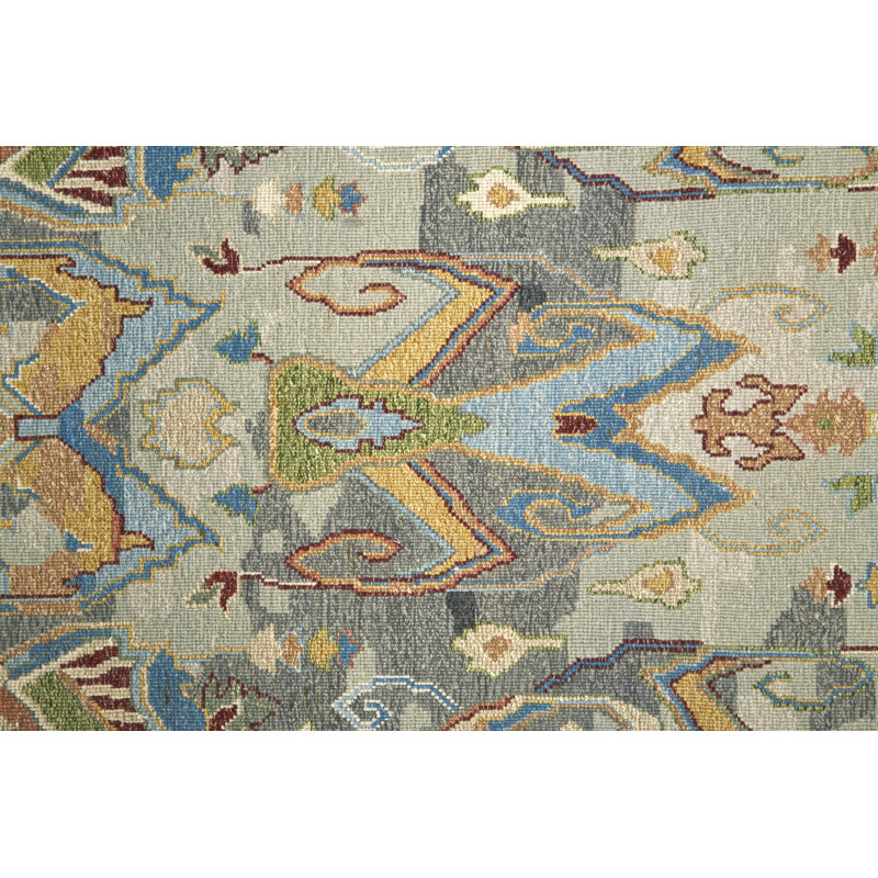 Leylan Wool Ikat Area Rug, Rectangle 7'9" x 9'9"