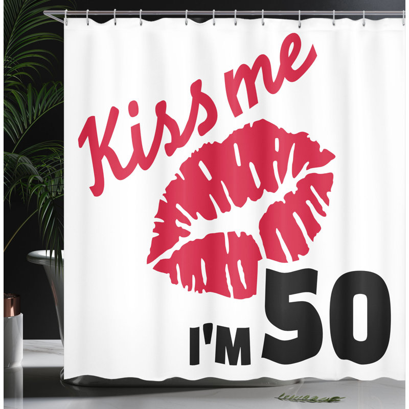 Shower Curtain with Hooks Included, 84"H x 69"W