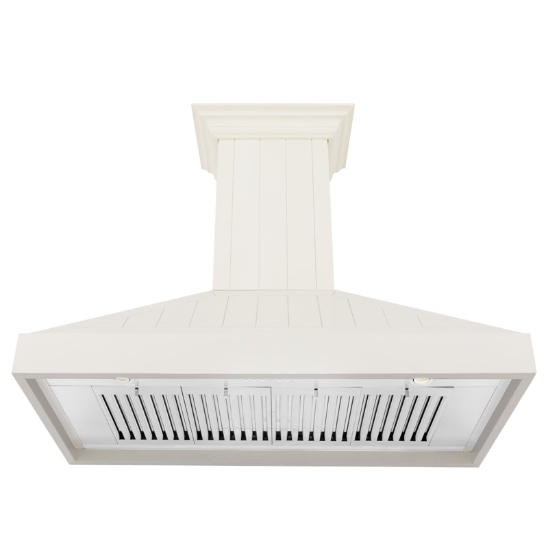 48" 400 CFM Ducted Wall Mount Range Hood in White