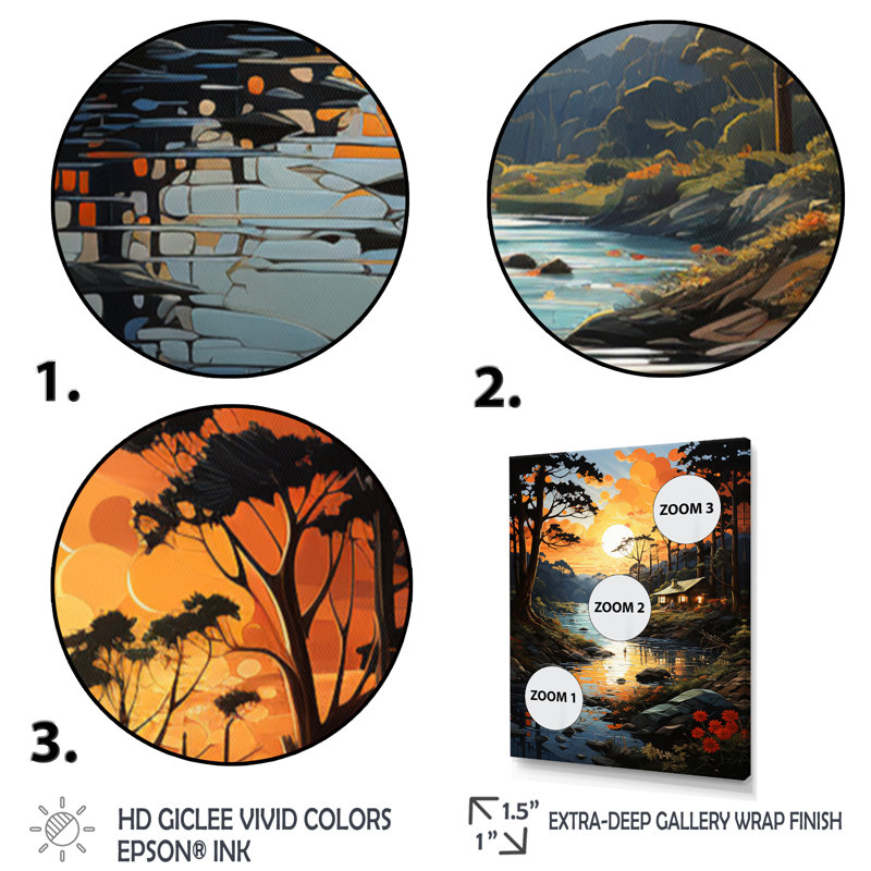 Bal Orange Lakeslakehouse Journey Begins - impression, Cadre photo noir, H 32 po x l 24 po x P 1 po