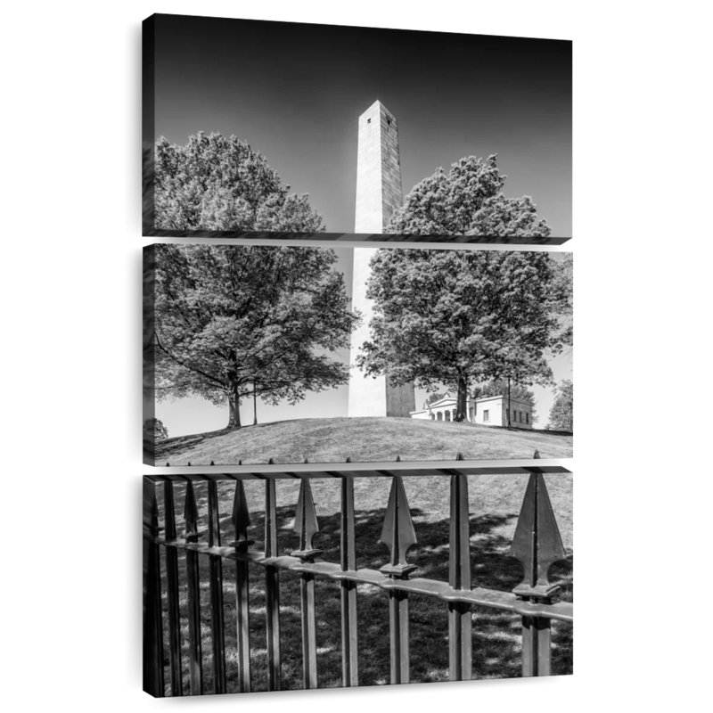 Monument Masam Boston Bunker Hill, H 50 po x l 32 po