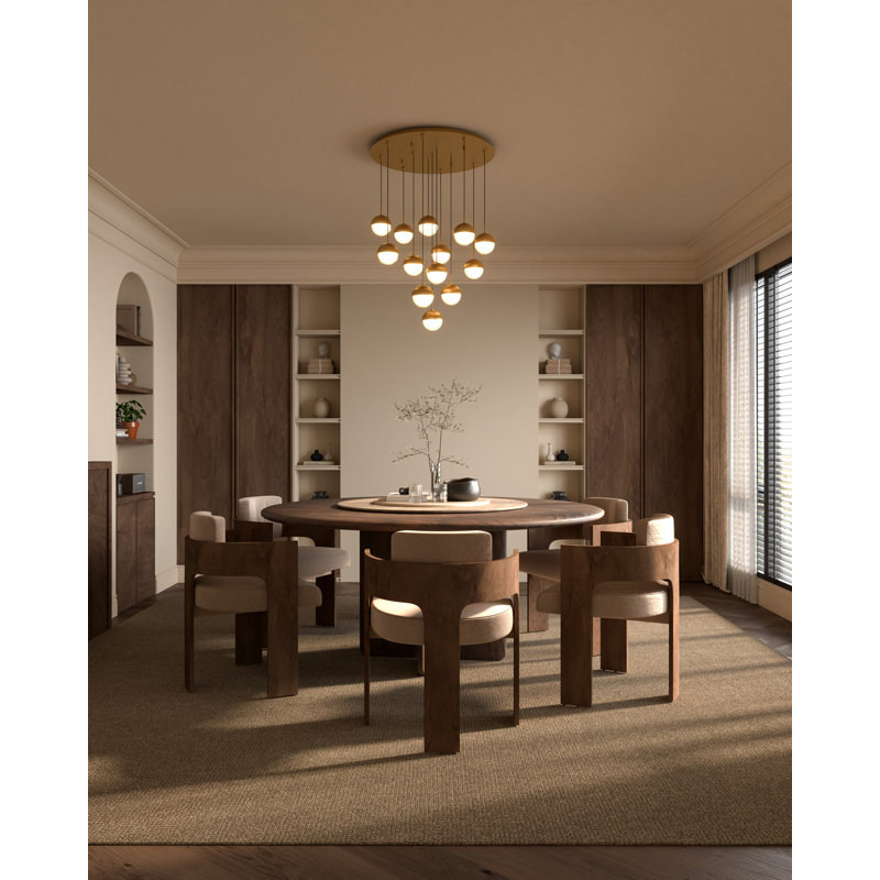 Pluto LED Pendant, Brushed Gold, 13 Lights, 108 W