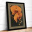 Orange Orchid Study Botanical - Print-1291646345-1291646338