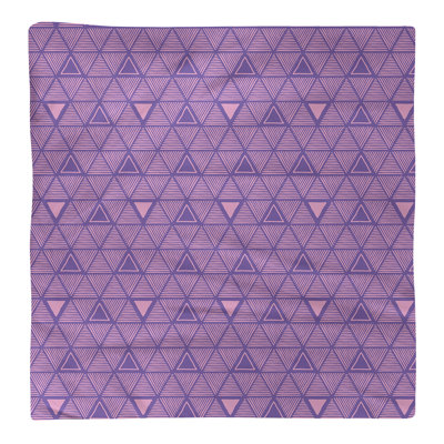 Serviette de table en coton à triangles dessinés à la main