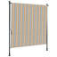 Rideau roulant extérieur vidaXL en acier jaune et blanc, polyester-98912589-98912587
