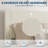 Corduroy Upholstered Platform Bed Frame with Headboard – Minimalist Style, Wooden Slats Support, Noise-Free, No Box Spring Needed, Easy Assembly – Light Cream, King Size-1401614404-1401614407