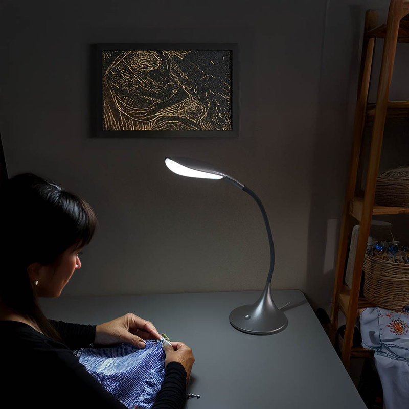 Bemidji Table Lamp for Reading, Crafting & Hobby Work – Dimmable, Bright, True Colour, Daylight LED Desk Light for Improved Focus & Reduced Eye Strain – Ideal Bedside Lamps / Desk Lamps Office