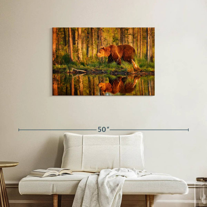 Brampt Wild Forest Bear, 24" H x 36" W
