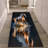 Soft Type Printed Rug with Intricate Floral Design in Vibrant Hues for Any Room's Decorative Enhancement-114329289