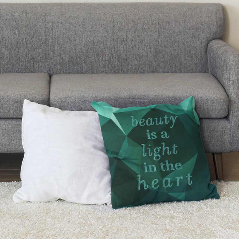 Coussin de sol inspirant la beauté des pierres précieuses, 40 po x 40 po, Vert émeraude