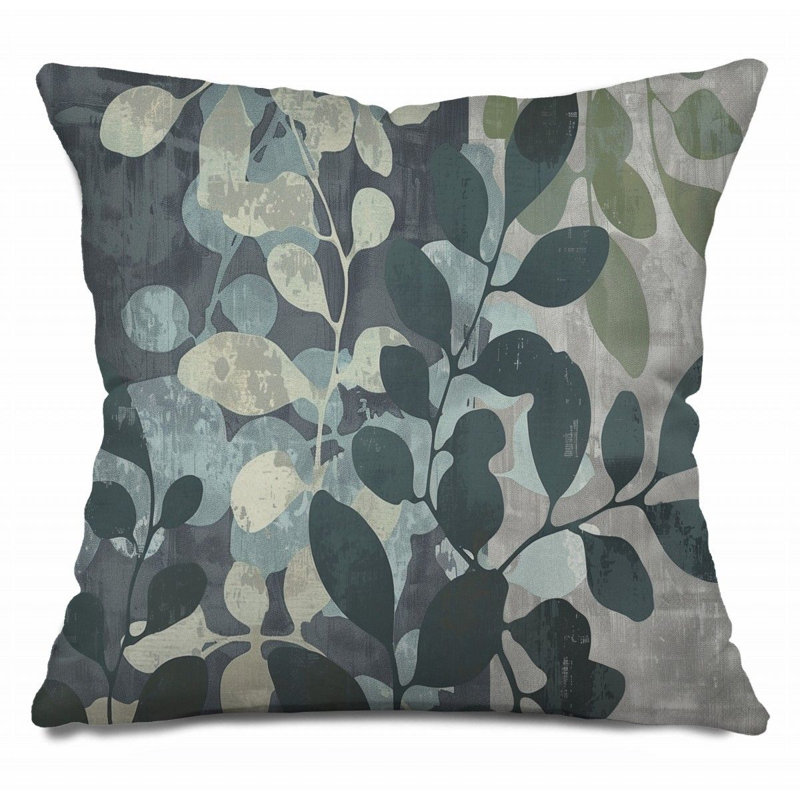 Linen Reversible Throw Pillow, 16"H x 16"W