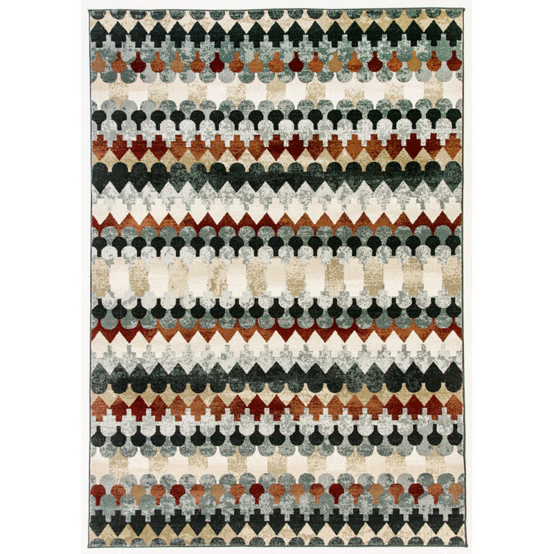 Tapis bleu area Perrinton, Rectangulaire 3 pi 11 po x 5 pi 3 po
