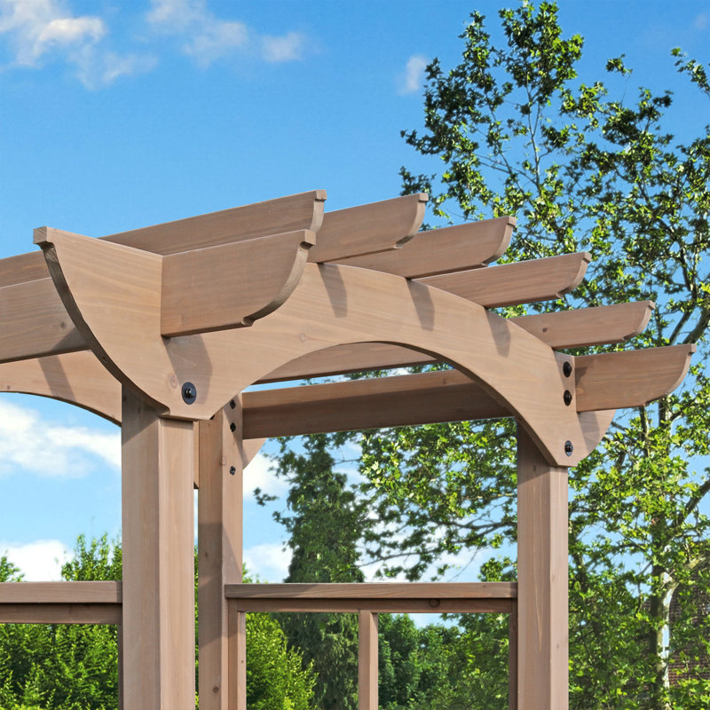 Tonnelle de jardin en cèdre avec panneaux en treillis Yardistry - grand, 86" H x 75" W x 37" D