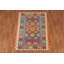 Tapis décoratif multicolore kilim oriental 4 x 6