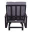 Chaise berçante d'extérieur en métal avec coussins