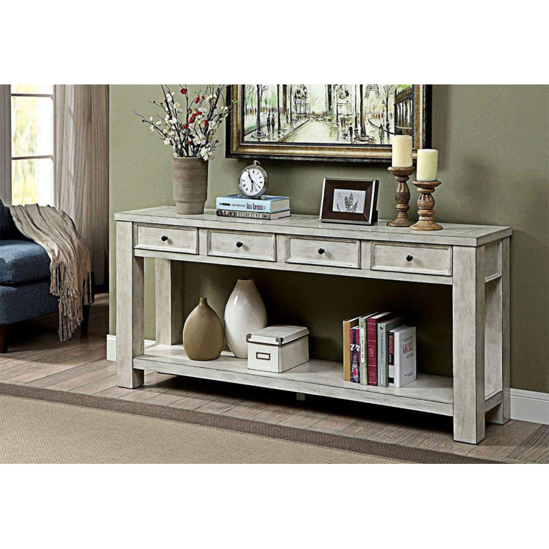 Rentz 64" Console Table, Off-White