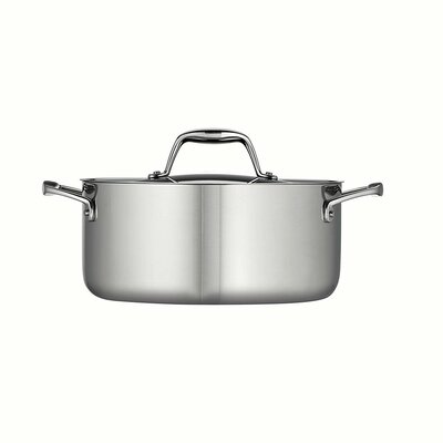 Tramontina Gourmet Tri-Ply Clad 5 qt. Stainless Steel Round Dutch Oven -  80116/025DS