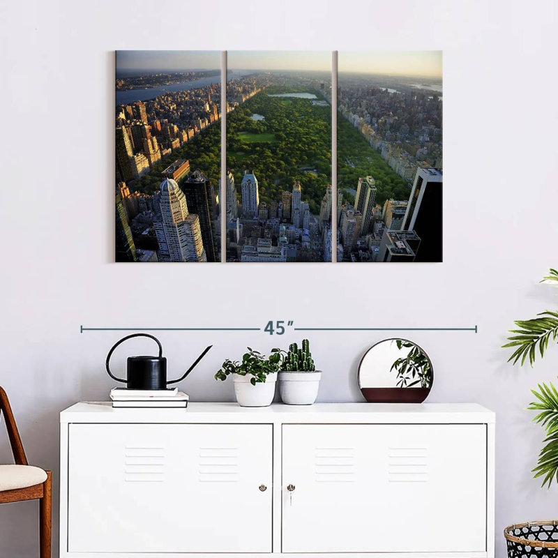 " Central Park " 3 - Pieces, 24" H x 38" W x 1.25" D