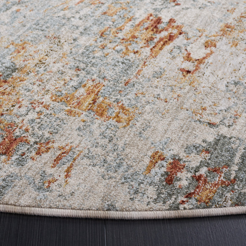 Tapis abstrait Laraway Performance, Rond 6 pi 7 po