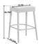 Tabouret de bar en tissu sans dossier - siège rembourré, repose-pieds et espace pour la maison, 2 personnes-773121001