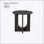 Ensemble de tables 3 pièces de style contemporain avec tables basses et tables de bout rondes, base arquée pour intérieurs modernes-1844029088