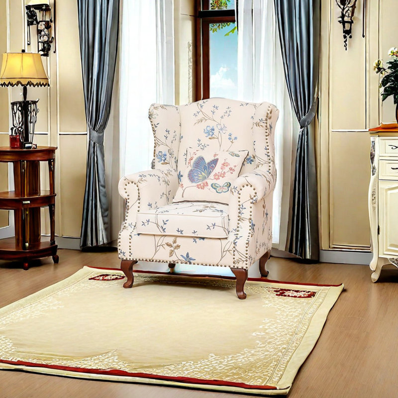 Fauteuil de 33,4 po de large Katsura, Blanc cassé
