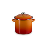 Le Creuset Enamel-On-Steel Stockpot With SS Knob, 10 Qt., White