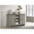Nyla 47"W Gray Oak Console Table, Buffet Table, Sideboard with Shelves and Cabinet Doors