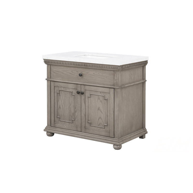 Meuble-lavabo 37 po avec plateau en pierre reconstituée 37 po (7518VB37 + 7722VT37), meubles-lavabos