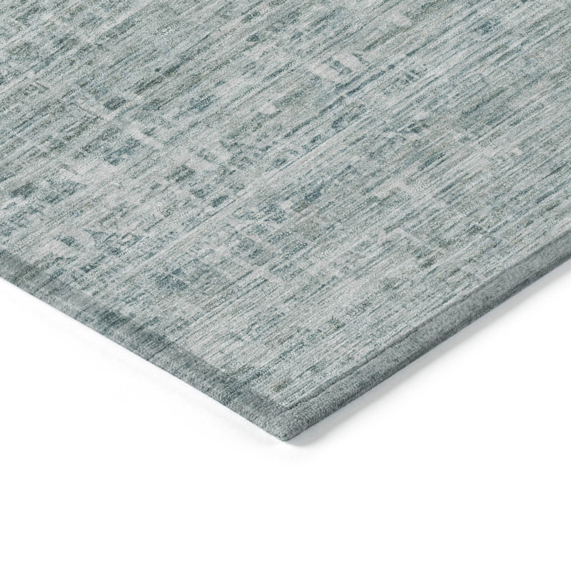 Tapis turquoise intérieur / extérieur lavable à la machine, Rectangle 1 pi 8 po x 2 pi 6 po