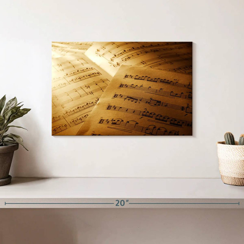 Abarca Printed Musical Notes, 8" H x 12" W