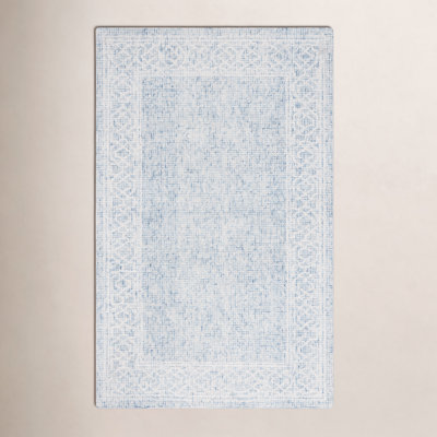 Hand-Tufted Geometric Wool Rug
