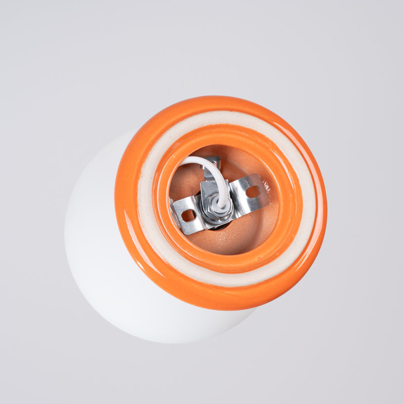 Zori Ceramic Flush Mount, Orange