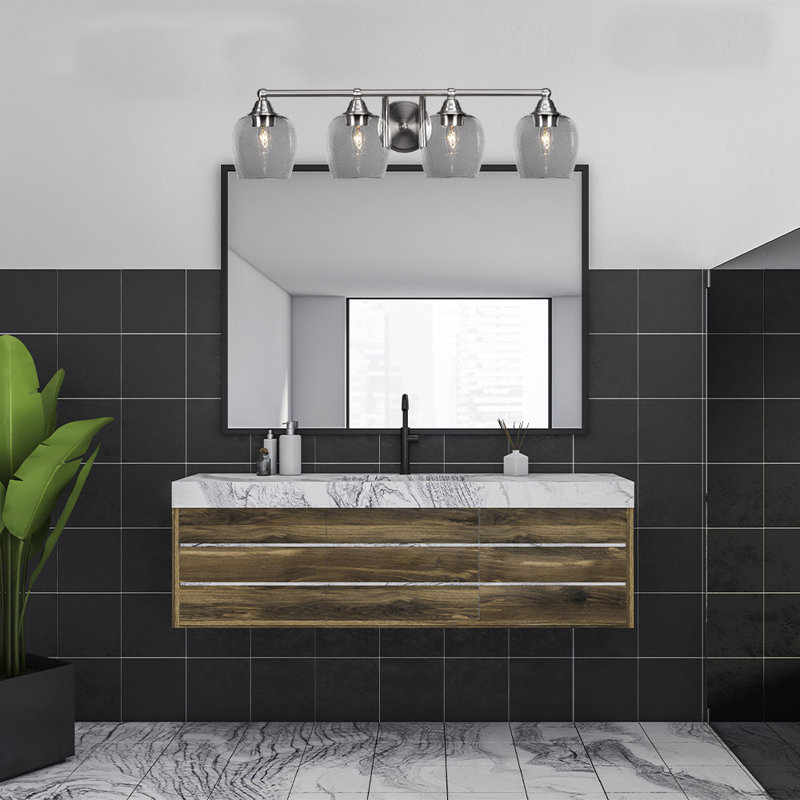 Michell 4-Light Bath Bar, Brushed Nickel