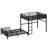 Metal Separable Bunk Beds With Raised Security Fence-1413973862