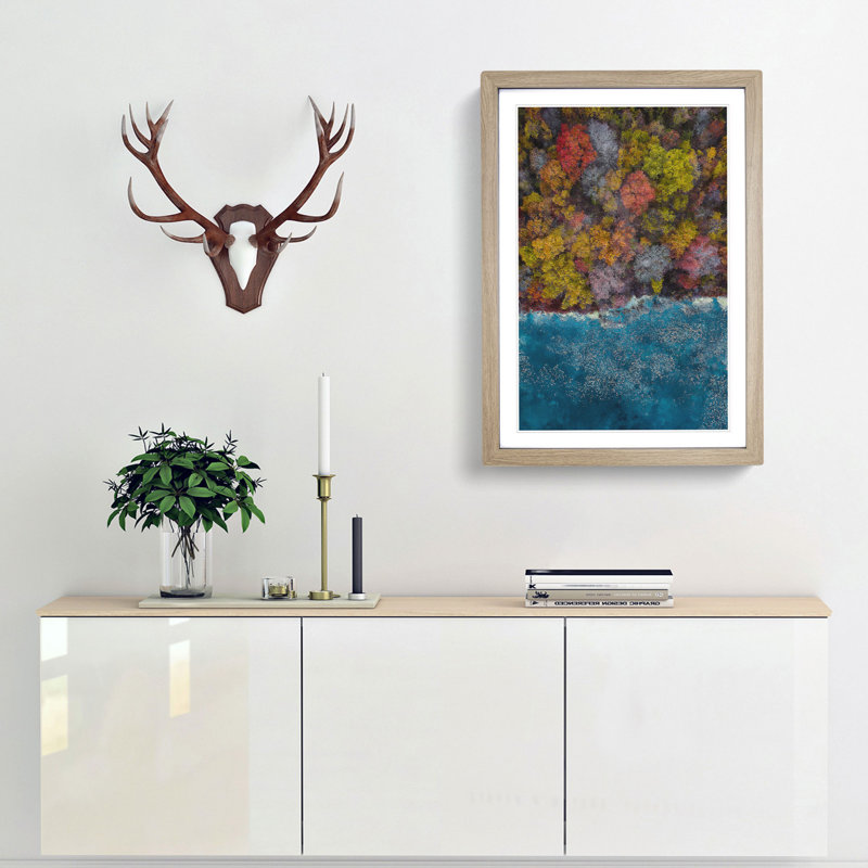Forest View - Picture Frame Painting Print, 33cm H x 24cm W x 2cm D, Oak Framed