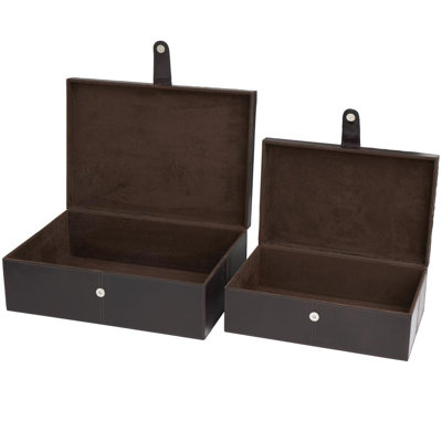Boîte décorative en cuir Brownsburg