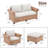 6 - Person Outdoor Wicker Seating Group With Swivel Chairs And Cushions