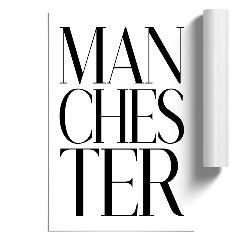 Manchester - Frameless Print, 30cm H x 21cm W x 0.1cm D