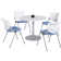 Mode Round Breakroom Table Set With 4 Kool Stacking Chairs