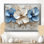 Cream Velvet Blue Rhododendron Path II - Rhododendron Wall Art