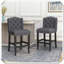 Set Of  2 Contemporary Fabric Tufted Wingback Counter Stools Set Practical Versatile Durable Stylish-121321841